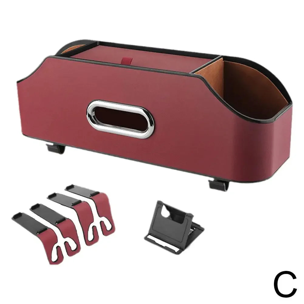 🔥 Organizador Multifuncional SeatSmart™  – ABS Premium + Couro – Impermeável e fácil de limpar!