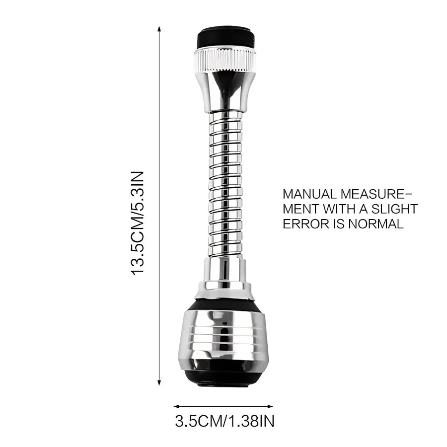 torneira de cozinha em aço inoxidável, economizador de água, extensor de jato giratório à prova de respingos, borbulhador.