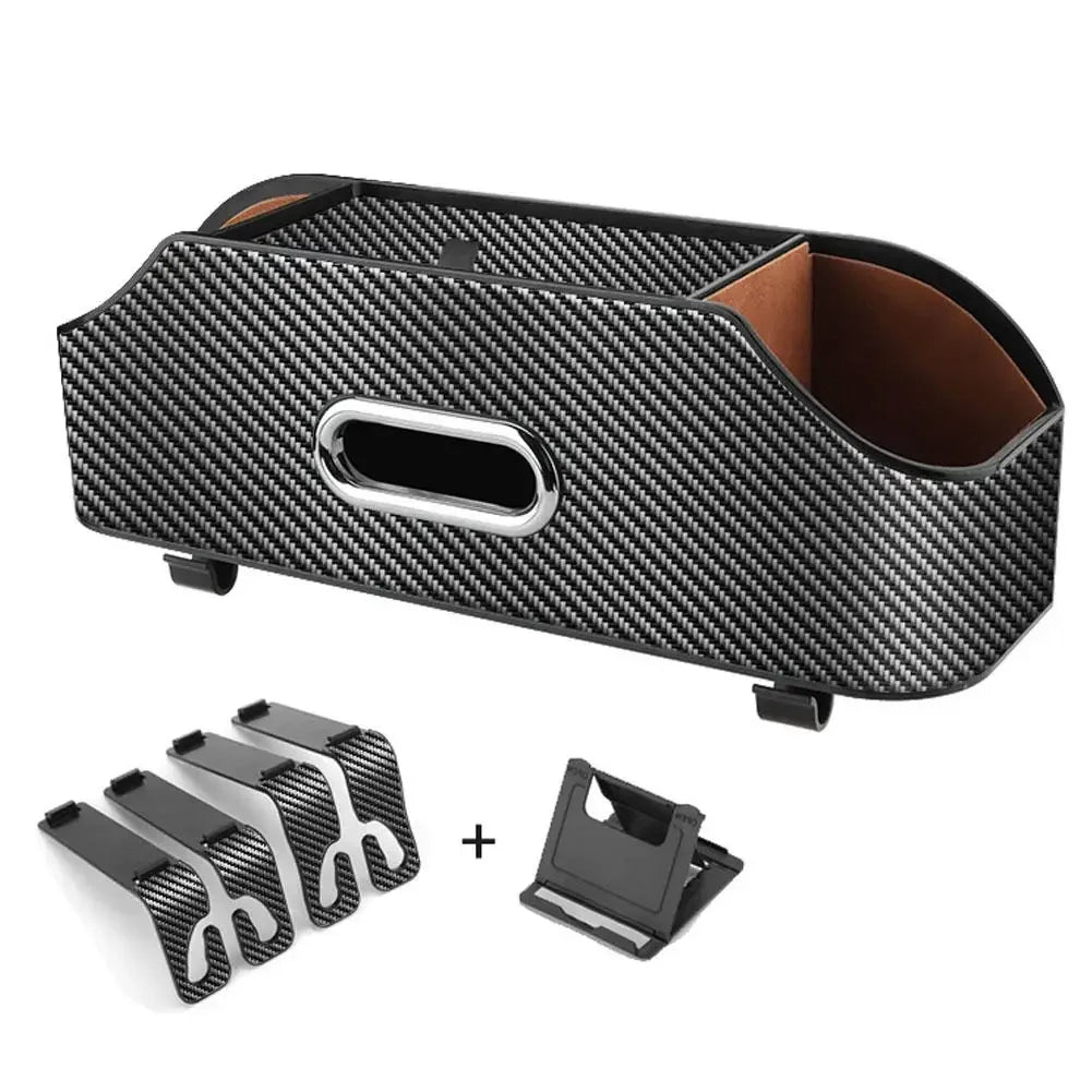 🔥 Organizador Multifuncional SeatSmart™  – ABS Premium + Couro – Impermeável e fácil de limpar!