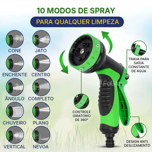 HoseFlex™ Mangueira Mágica Flexível Irrigação + Esguicho de Brinde