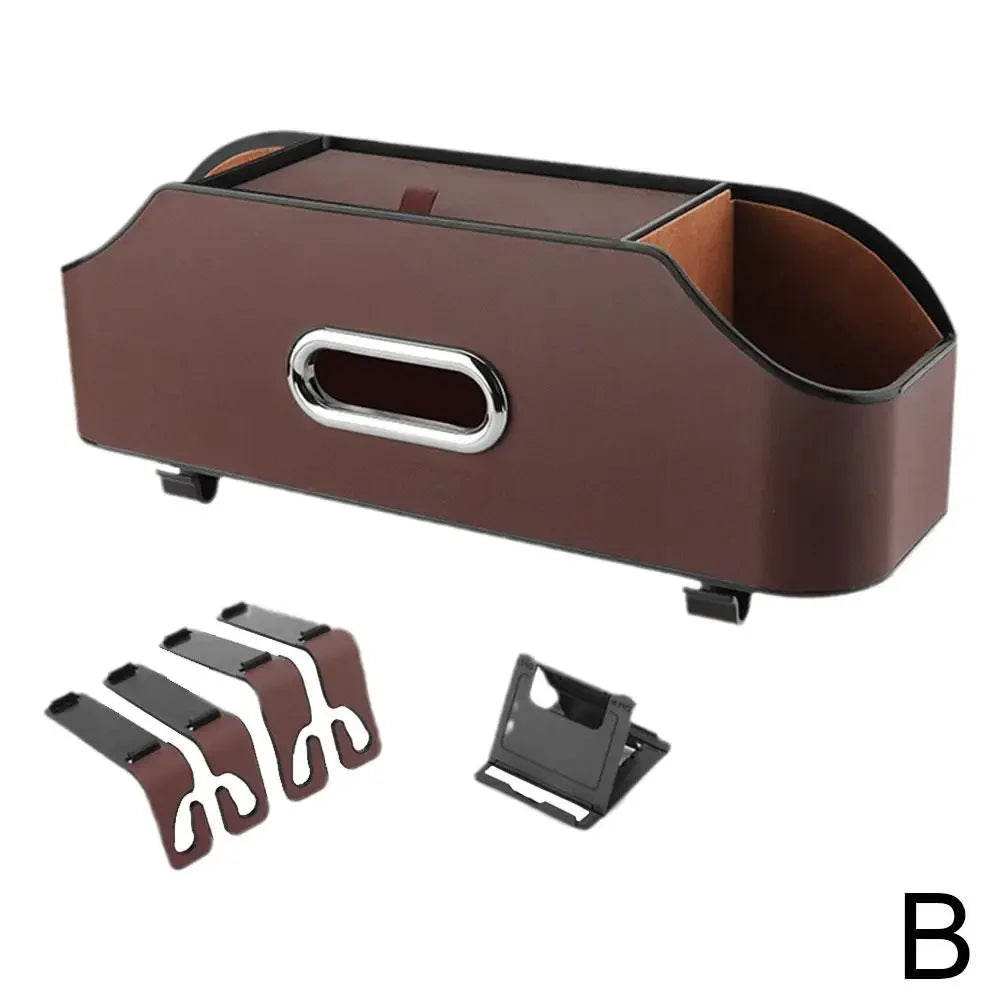 🔥 Organizador Multifuncional SeatSmart™  – ABS Premium + Couro – Impermeável e fácil de limpar!