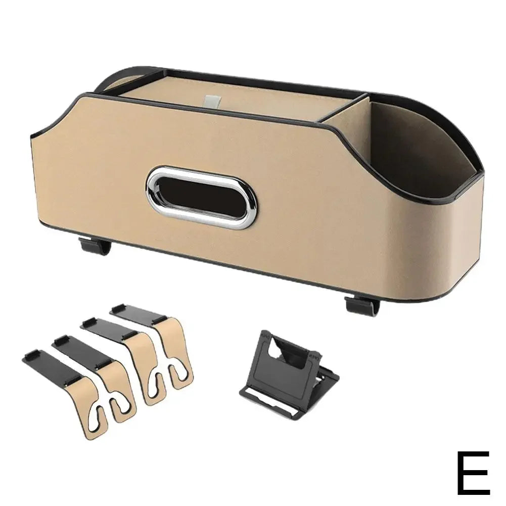 🔥 Organizador Multifuncional SeatSmart™  – ABS Premium + Couro – Impermeável e fácil de limpar!