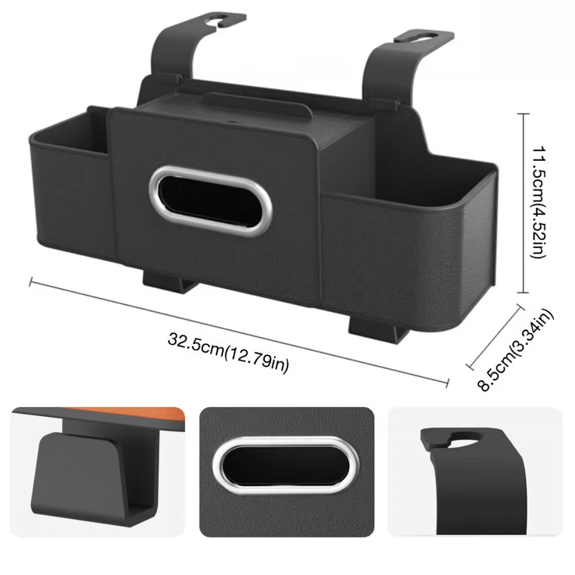 🔥 Organizador Multifuncional SeatSmart™  – ABS Premium + Couro – Impermeável e fácil de limpar!
